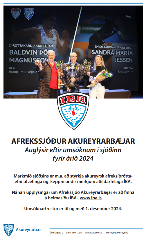 Afrekssjóður Akureyrarbæjar 2024