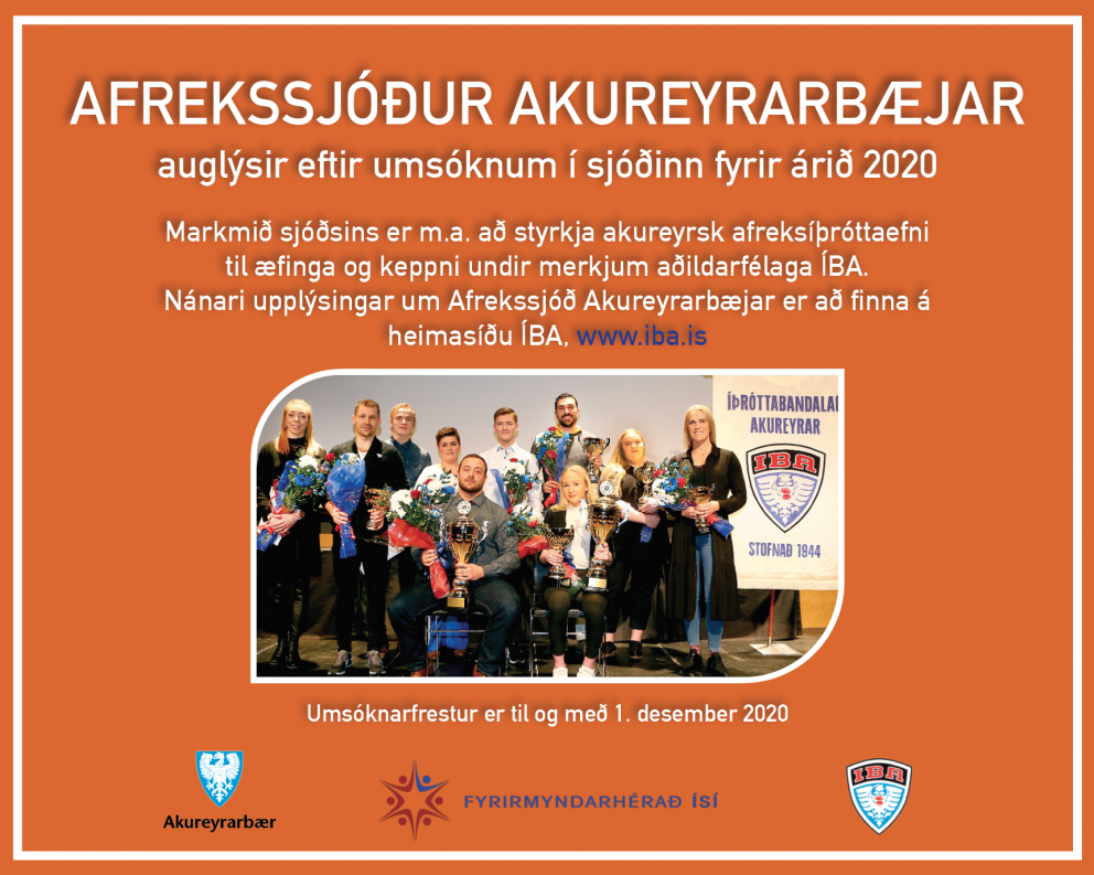Afrekssjóður Akureyrarbæjar 2020