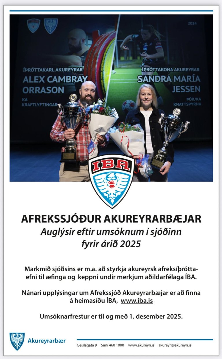 Minnum á umsóknir vegna Afreksefna 2025