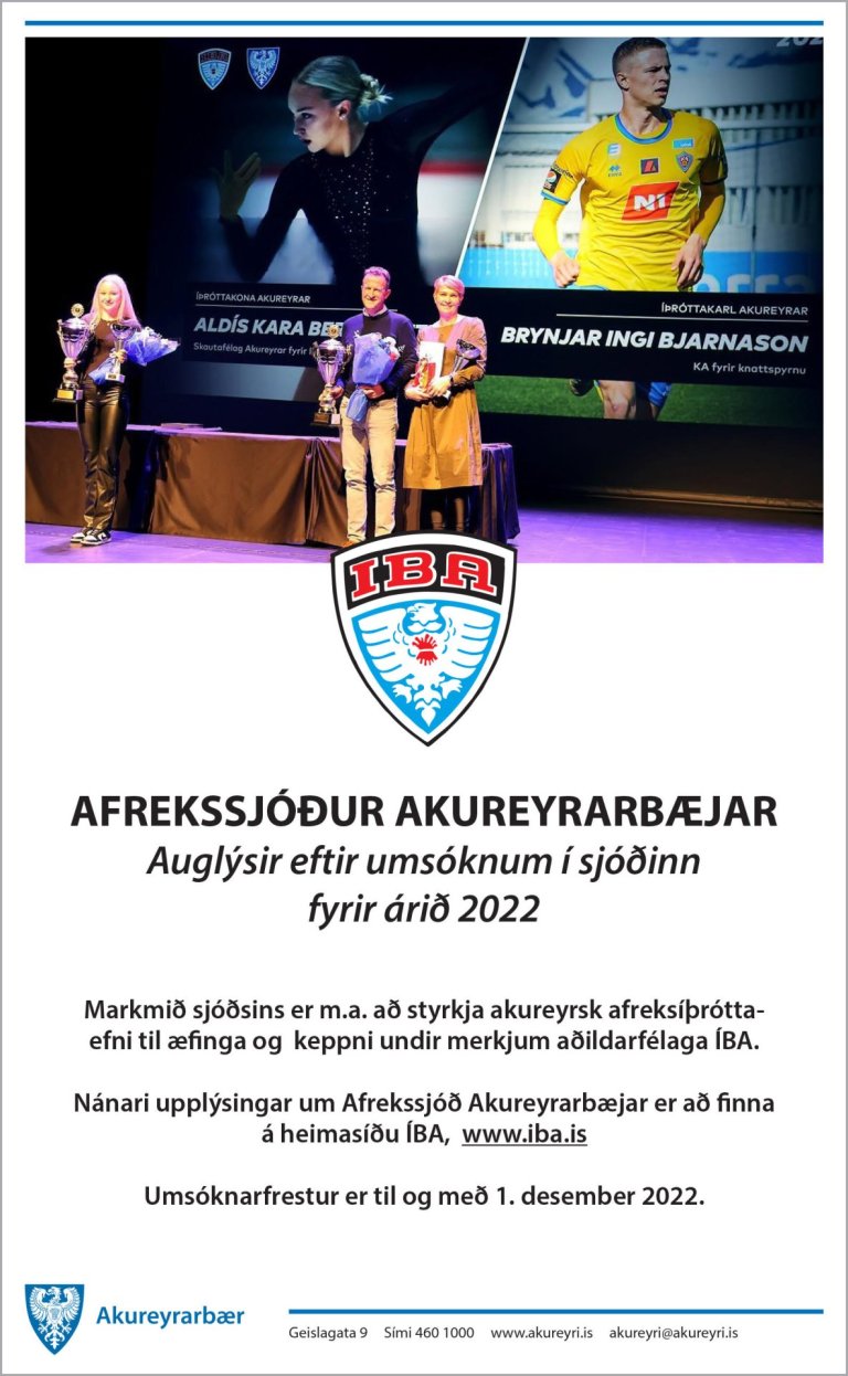 Afrekssjóður Akureyrarbæjar 2022