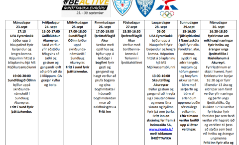 Í dag hefst Íþróttavika Evrópu formlega