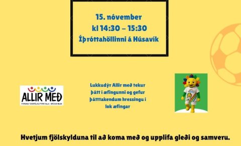 Allir með íþróttaæfingar á Norðurlandi Eystra - fyrsta æfing á Húsavík 15. nóvember