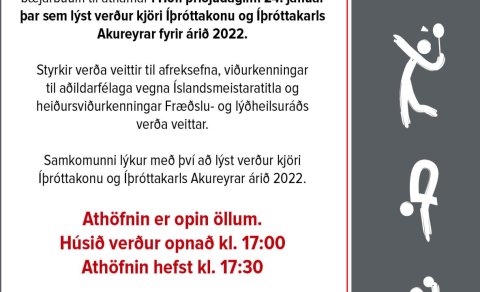 Kjör á íþróttafólki Akureyrar 2022 í Hofi 24. janúar 2023