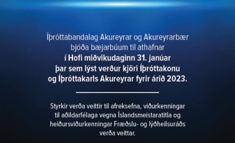 Linkur á streymi frá Íþróttahátíð Akureyrar 2023